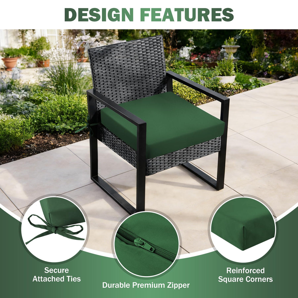 Zonamat Outdoor Chair Cushions with ties for secure attachment