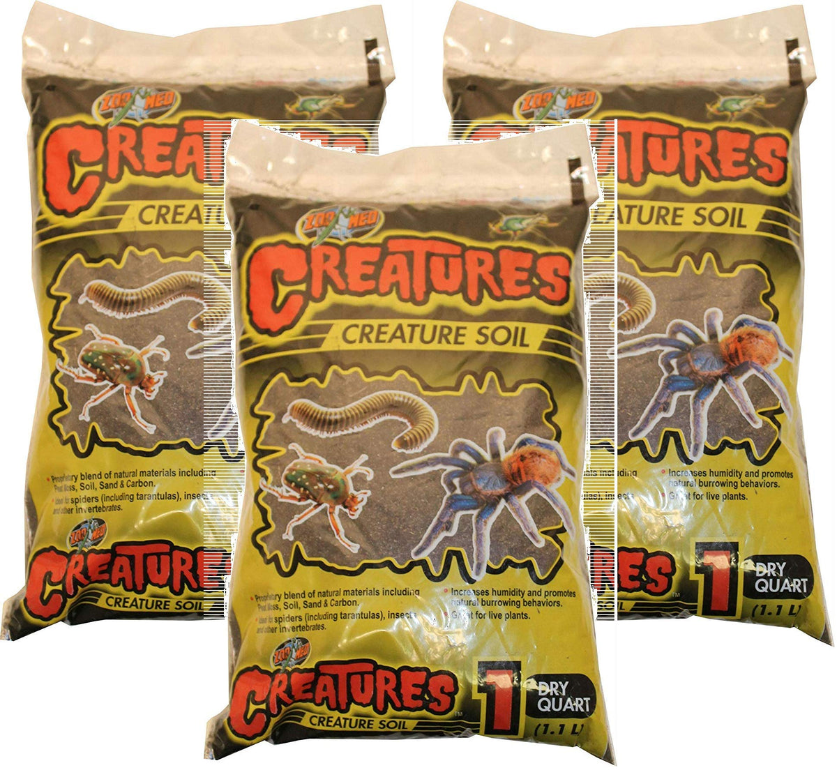 Zoo Med Creature Soil 3 Quarts Multi-Coloured Blend Pack