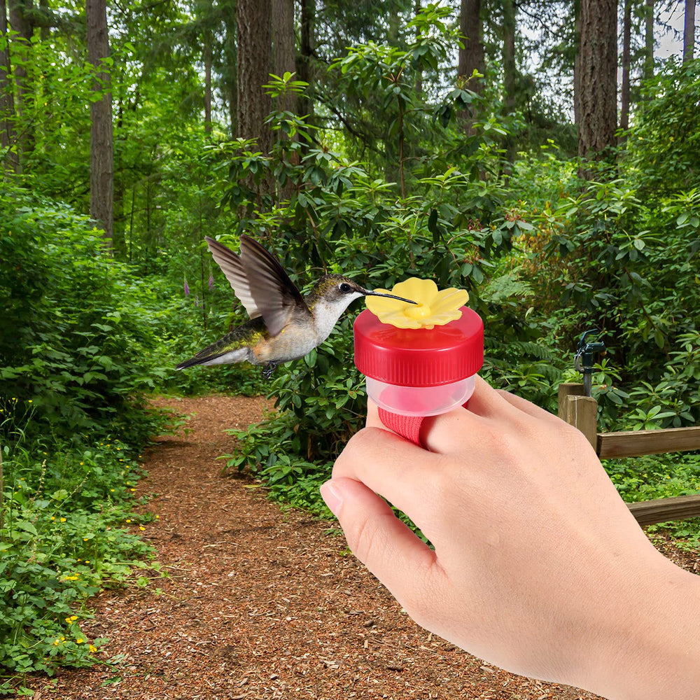 Zopeal Hummingbird Hand Feeder close-up of flower design