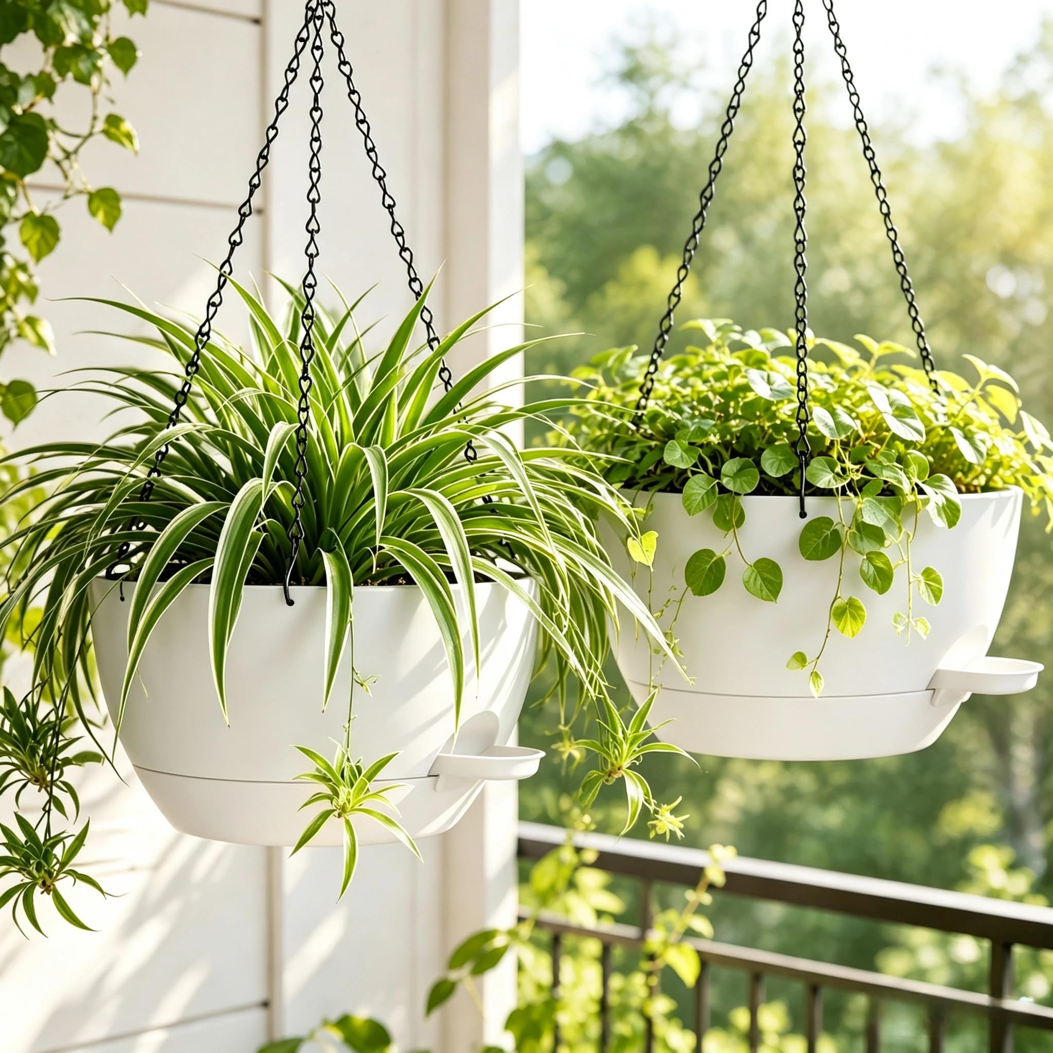 zople 12-inch planter outdoor display with flowers