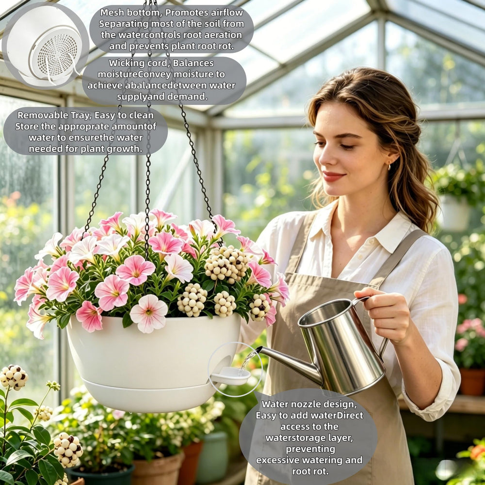 zople self-watering planter details close-up