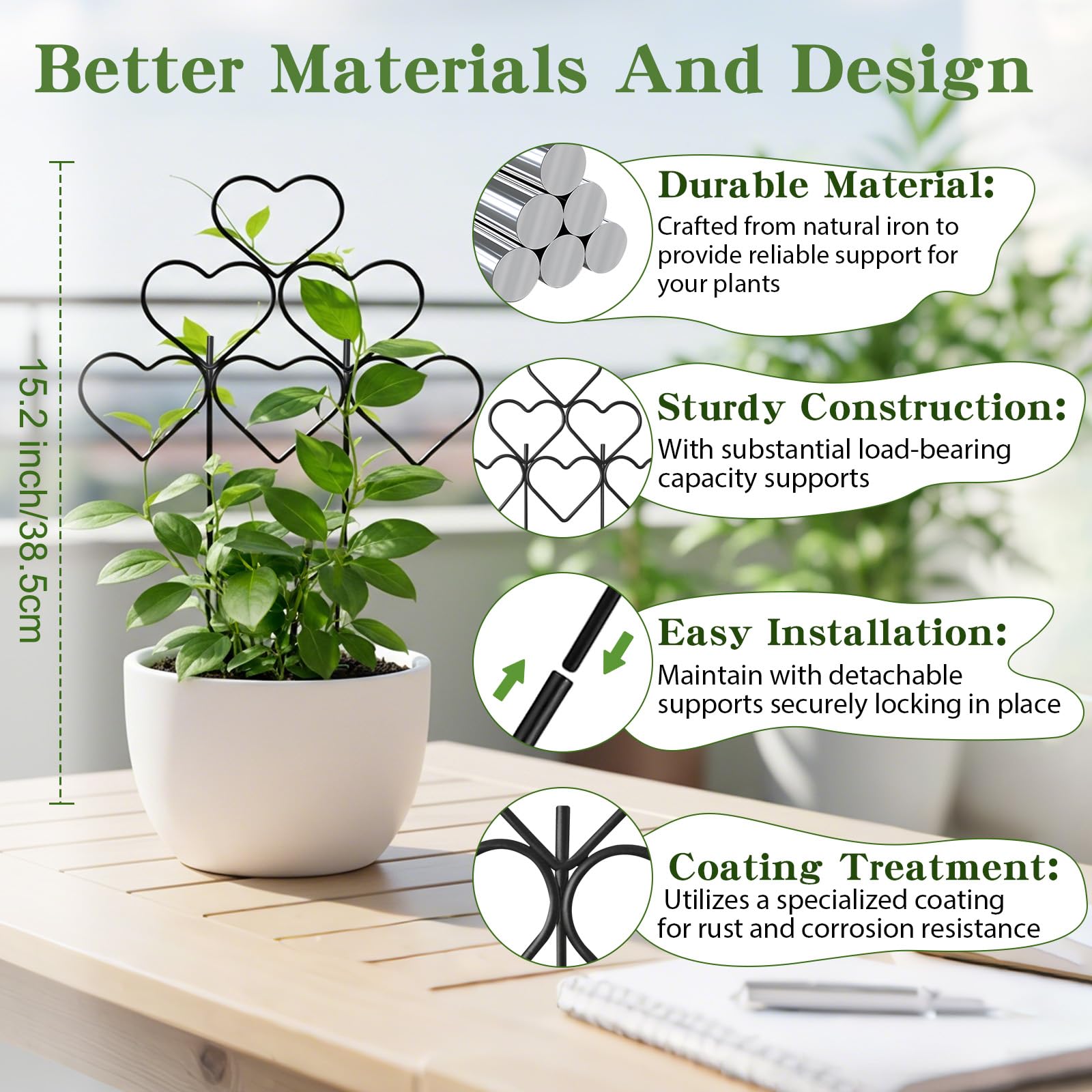 ZOUTOG gardening trellis in outdoor setting