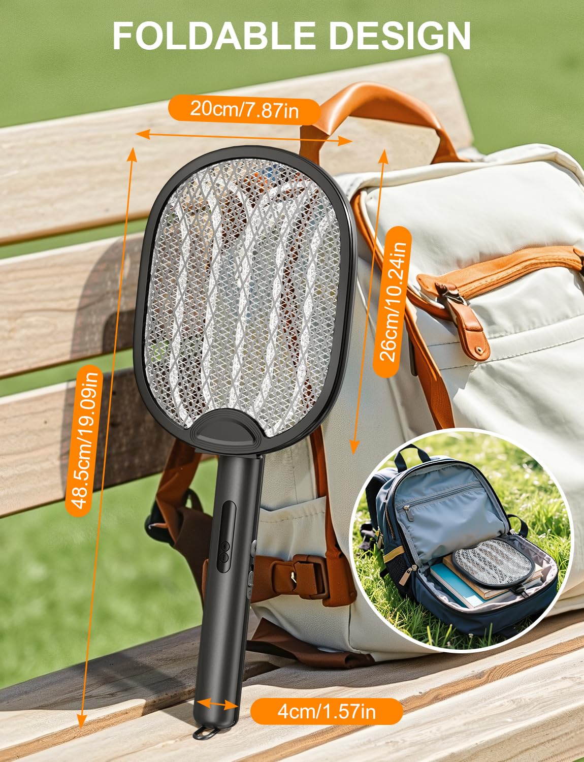 ZOVHYYA Electric Fly Swatter lifestyle image on patio