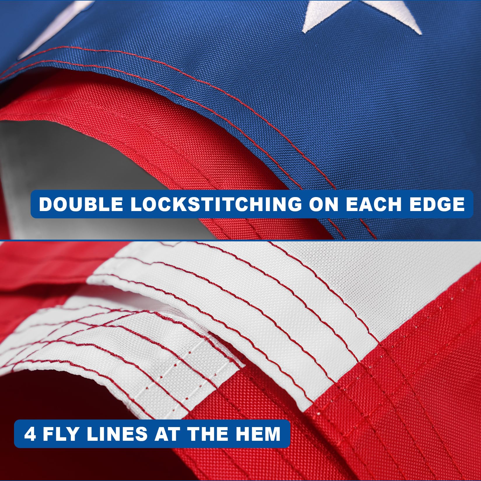 ZoYaone American Flag 4x6 FT with grommet and pole