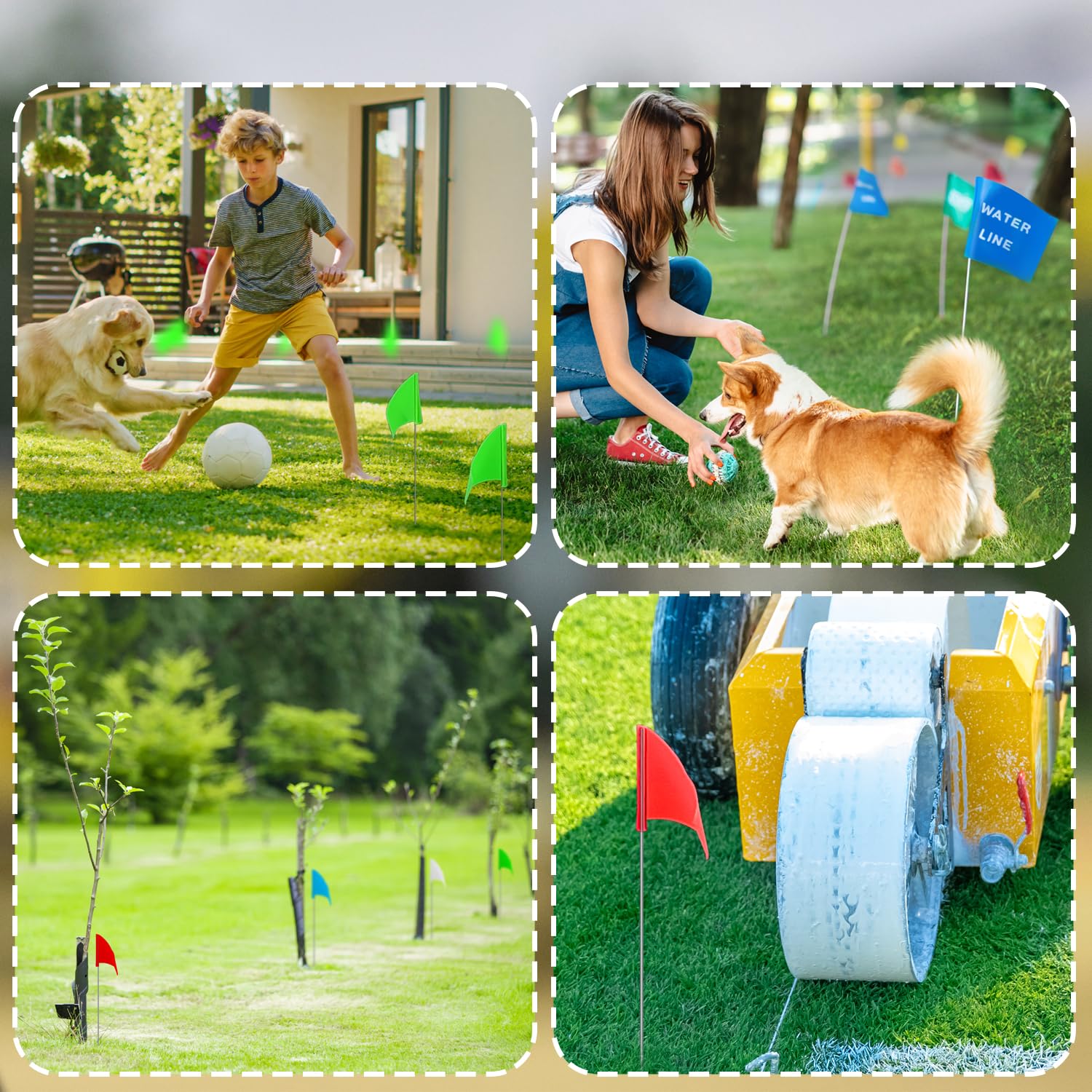 zozen marking flags displayed in a vibrant colour variety