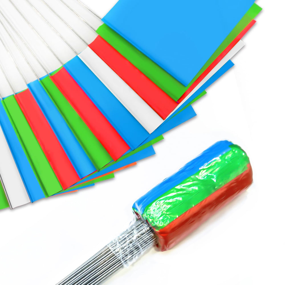 zozen marking flags pack of 100 with red, green, blue, and white flags