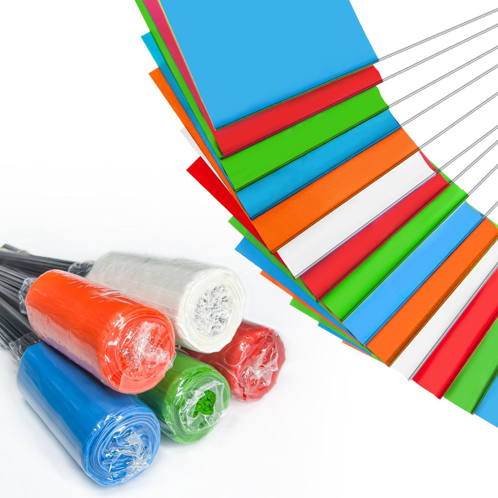 zozen marking flags pack of 500 with five vibrant colours