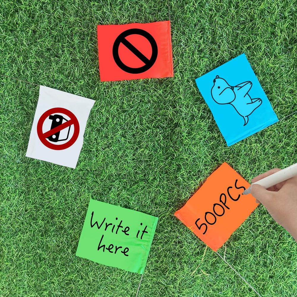 zozen marking flags showing different colours available