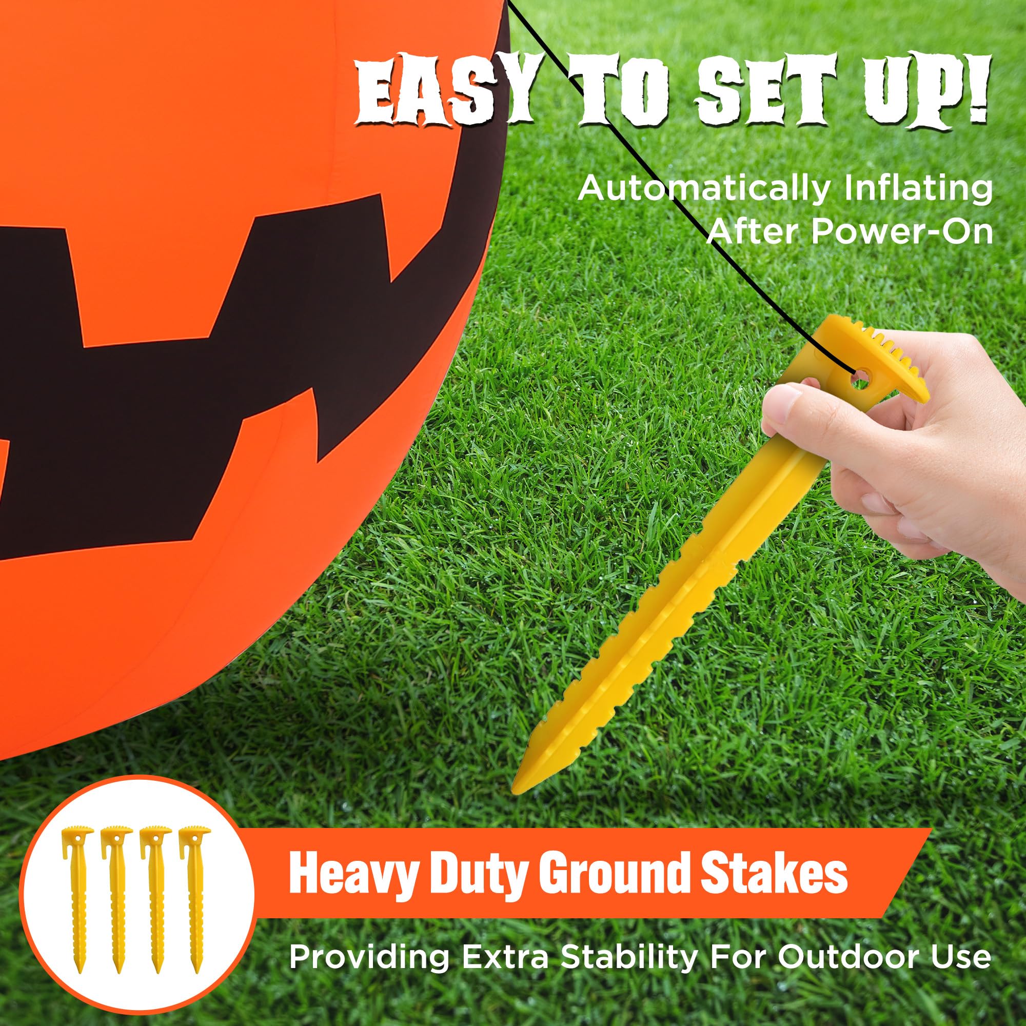 ZPISF inflatable pumpkin deflated for storage