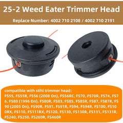 Zqqalitize 25-2 Trimmer Head showing bolt adapter size