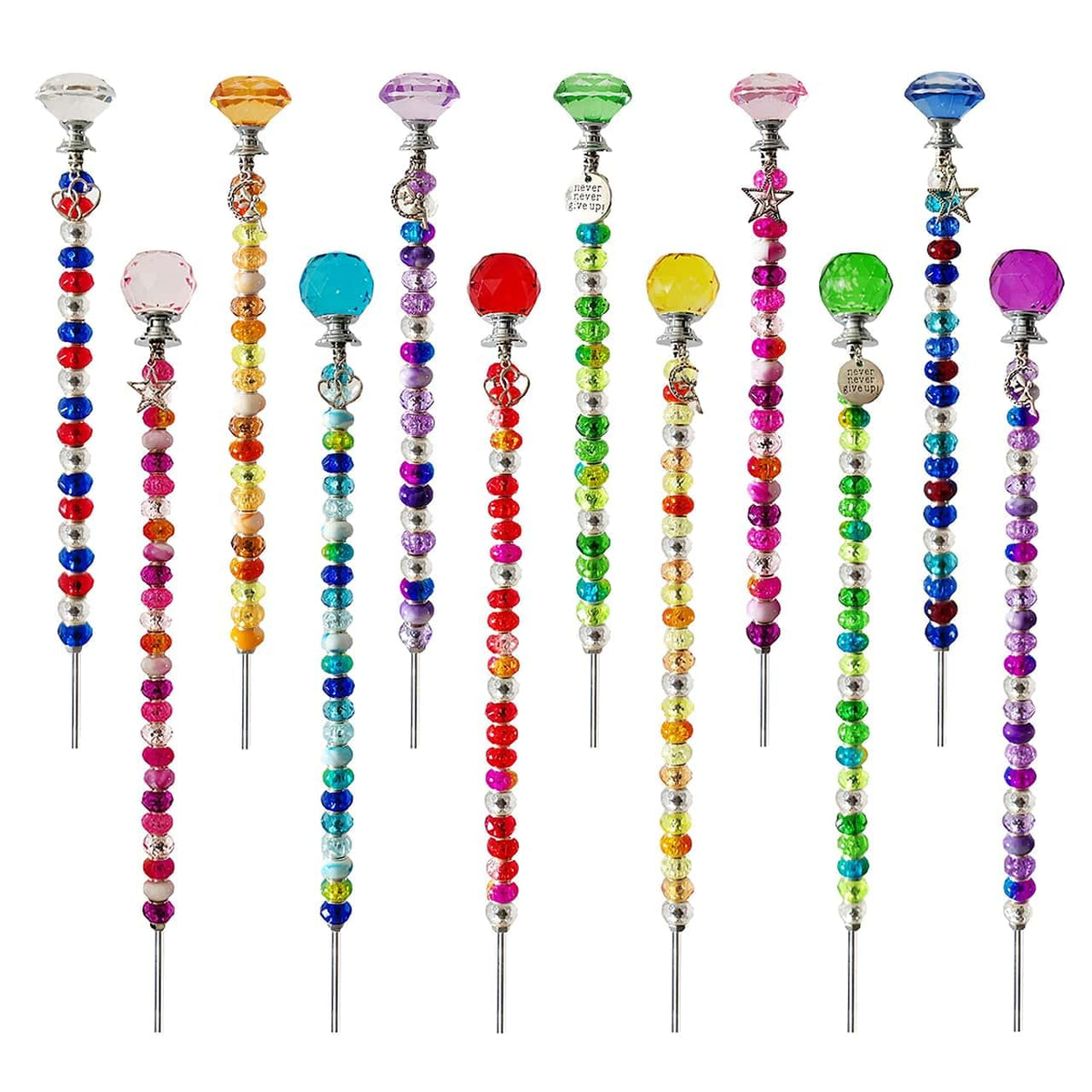 ZSlactp Fairy Wand Garden Stake Kit packaging with beads and tools