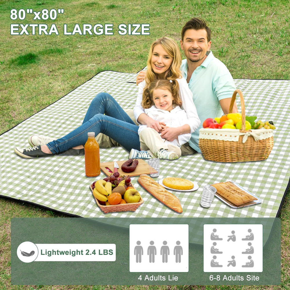 ZUBOND picnic blanket folded with carry handle