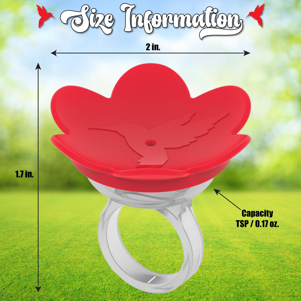 ZUMMR Hummingbird Ring Feeder red and yellow side view