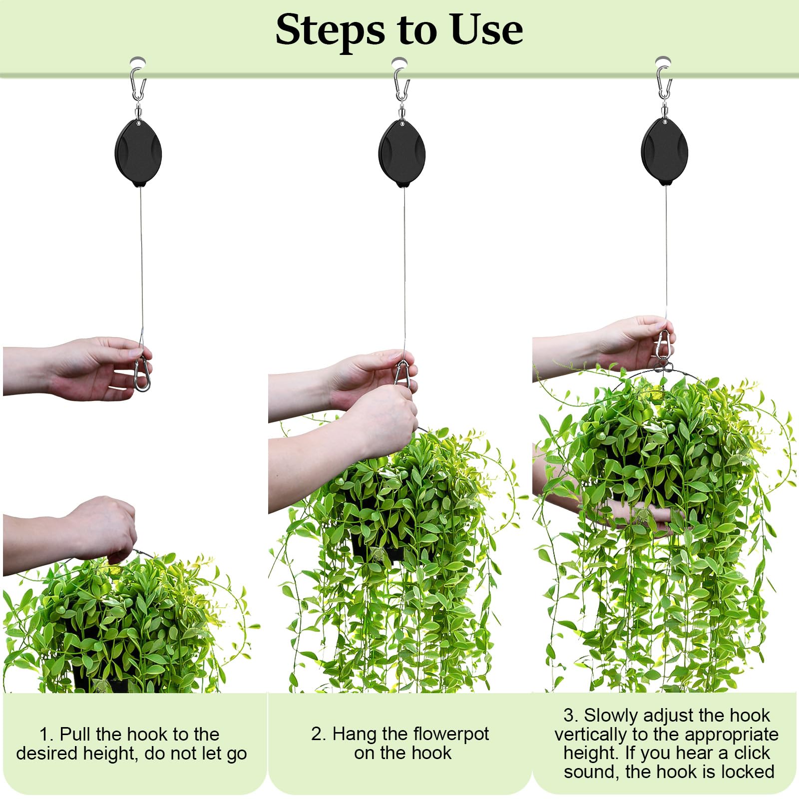 ZUZUAN plant hanger packaging showcasing product features
