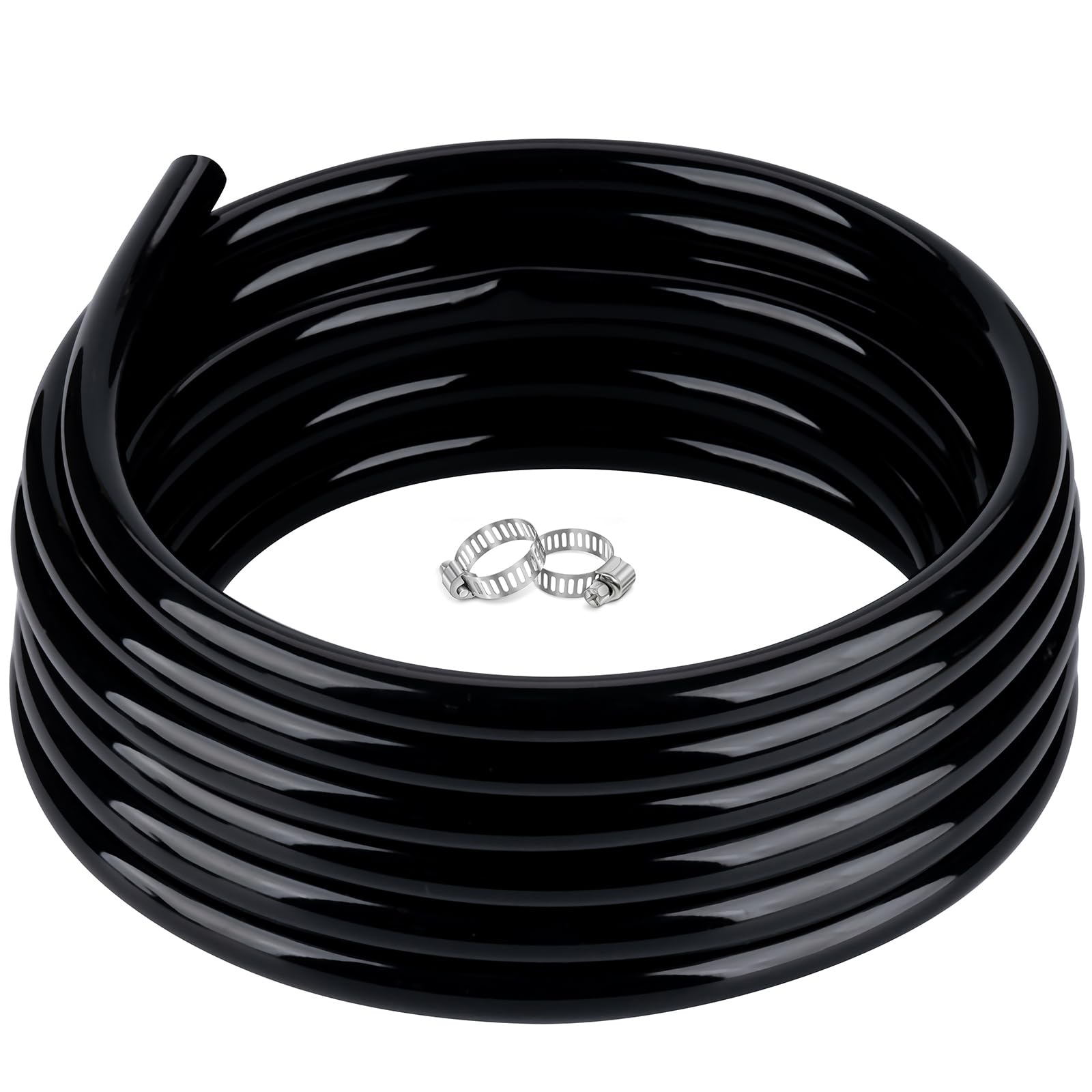 ZY-hosetube 25 ft black vinyl tubing front view