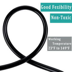 ZY-hosetube Black Vinyl Tubing showing thickness and flexibility