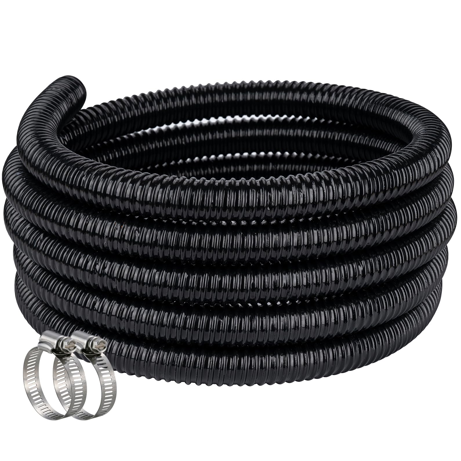 ZY-hosetube Pond Hose 2-inch diameter black tubing front view