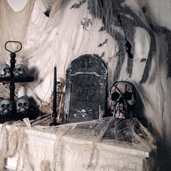 ZYP Halloween Creepy Cloth draped over a table with spooky decorations