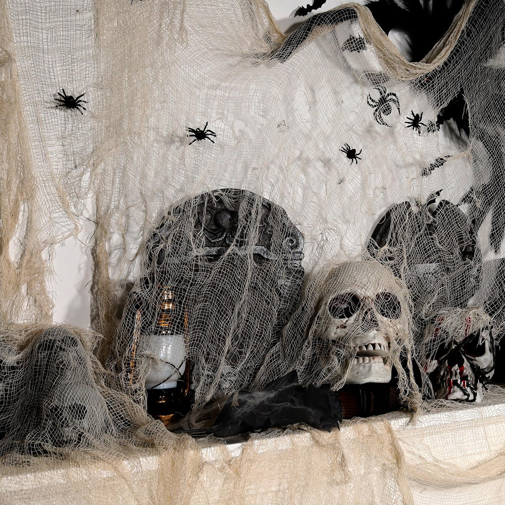 ZYP Halloween Creepy Cloth in use at an outdoor Halloween party