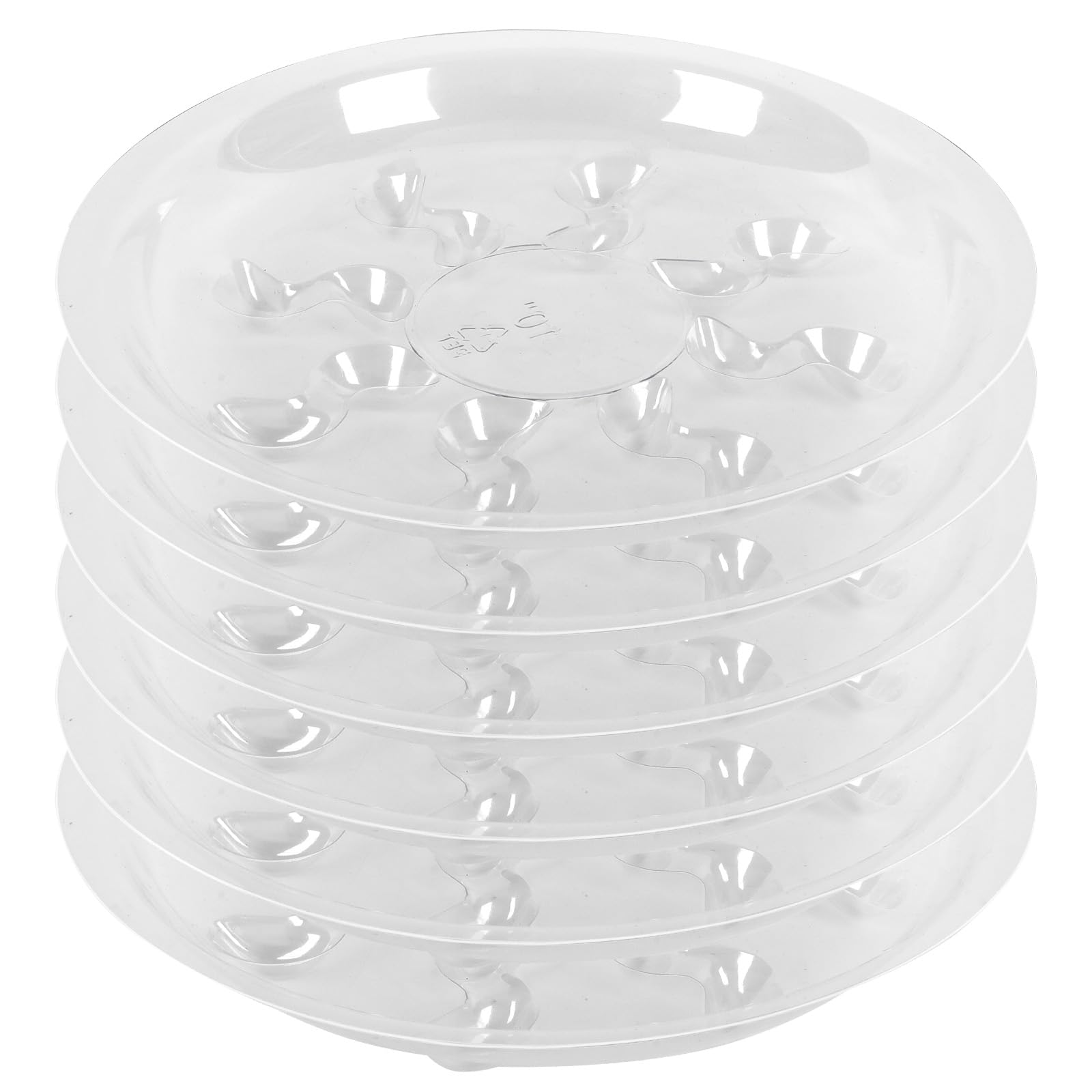 ZZPYXIA 10 Inch clear plant saucer front view