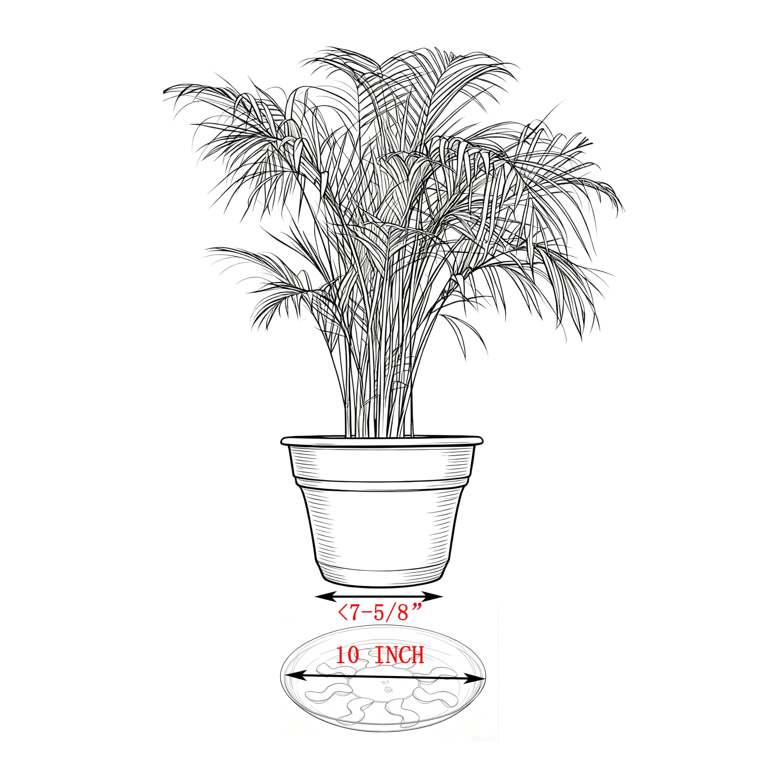 ZZPYXIA plant saucer on wooden shelf protecting against water stains